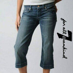 7 For All Mankind Womens Capri Jeans Size 26 Blue Denim Casual Crop Pants
